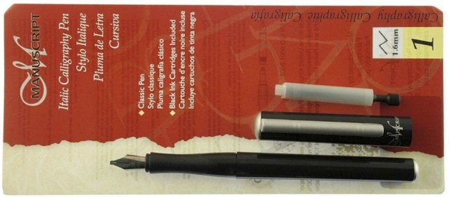 Ручка перьевая Manuscript Italic 2B 1.6мм для левшей Ручка перьевая Manuscript Italic 2B 1.6мм для левшей