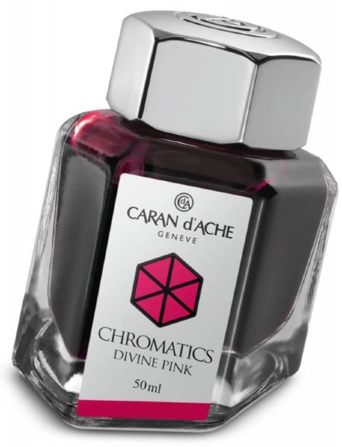 Флакон с чернилами Carandache CHROMATICS Divine Pink (50мл), розовый Флакон с чернилами Carandache CHROMATICS Divine Pink (50мл), розовый