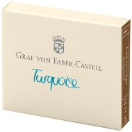 Картриджи для перьевой ручки Graf von Faber-Castell, бирюзовый, перманентные, 6 шт