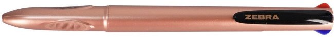 Ручка шариковая Zebra 4C Rose Gold (4 в 1, синий, черный, красный, зеленый стержни)