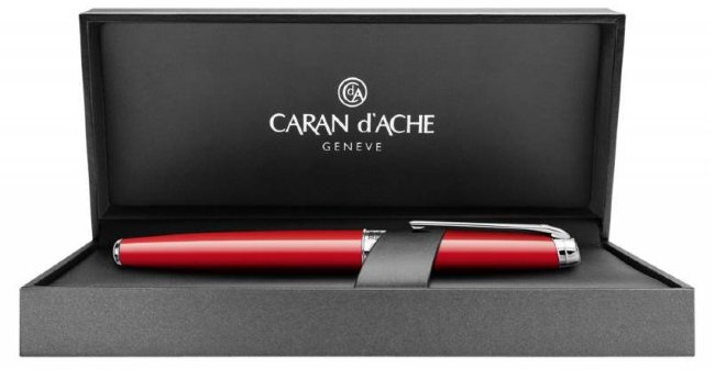 Ручка шариковая Carandache Leman Scarlet red lacquered SP Ручка шариковая Carandache Leman Scarlet red lacquered SP