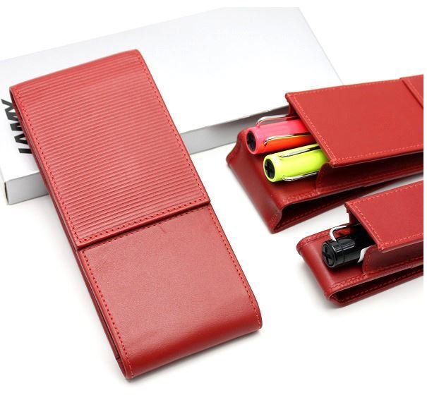 Чехол кожаный для одной ручки Lamy A314, красный