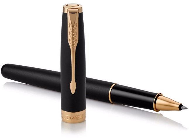 Ручка-роллер Parker Sonnet Core T528, Matt Black GT Ручка-роллер Parker Sonnet Core T528, Matt Black GT