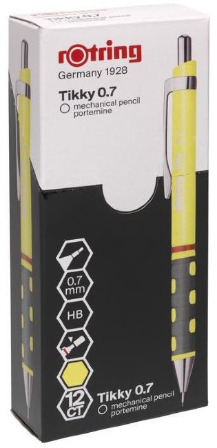 Карандаш механический Rotring Tikky 2007220 0.7мм желтый/неон (12 штук)