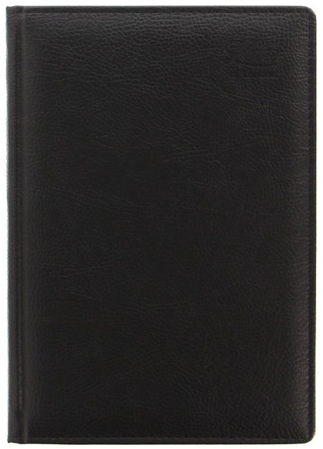 Ежедневник Letts MILANO A5 искусственная кожа, белые страницы, черный