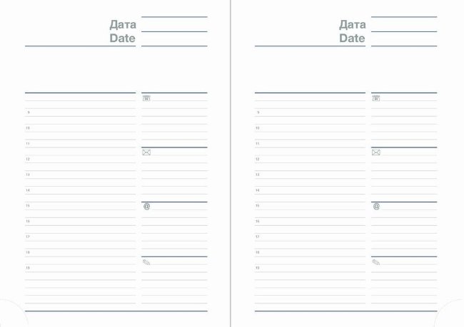 Ежедневник Letts MILANO A5 искусственная кожа, белые страницы, черный