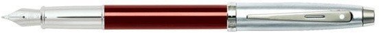 Перьевая ручка Sheaffer 100 Brushed Chrome Plated Cap Red Barrel Nickel CT