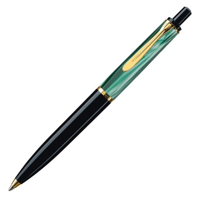 Ручка шариковая Pelikan Elegance Classic K200 Green Marbled, Mblack GT Ручка шариковая Pelikan Elegance Classic K200 Green Marbled, Mblack GT