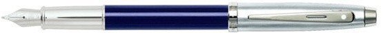Перьевая ручка Sheaffer 100 Brushed Chrome Plated Cap Blue Barrel Nickel CT