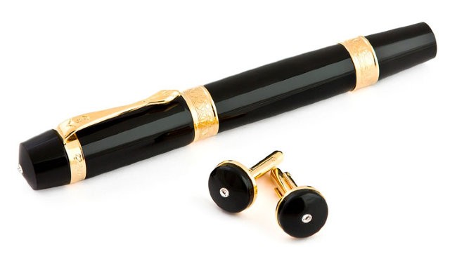 Перьевая ручка и запонки Ancora Elegance (Элеганс) Перьевая ручка и запонки Ancora Elegance (Элеганс)