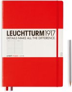Записная книжка Leuchtturm Master A4+ (в линейку), 235 стр., твердая обложка, красная
