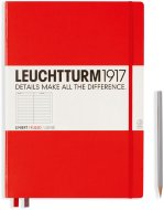 Записная книжка Leuchtturm Master A4+ (в линейку), 235 стр., твердая обложка, красная