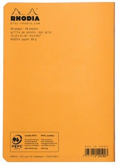 Тетрадь Rhodia Classic, A5, точка, 80 г, оранжевый Тетрадь Rhodia Classic, A5, точка, 80 г, оранжевый