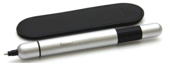 Комплект: Ручка шариковая Pico матовый хром с чехлом Комплект: Ручка шариковая Pico матовый хром с чехлом