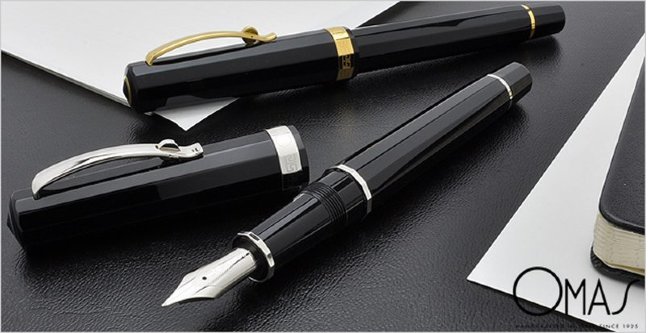 Ручка перьевая Omas Milord Black Ручка перьевая Omas Milord Black