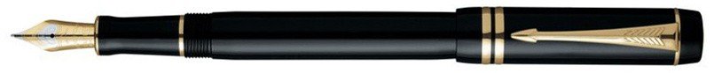 Перьевая ручка Parker Duofold F74 International, Black GT