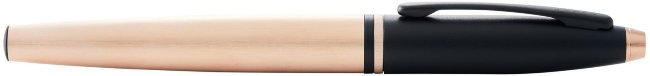 Ручка-роллер Cross Calais Brushed Rose Gold Plate and Black Lacquer