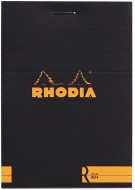 Блокнот Rhodia Basics "le R" №11, A7, линейка, 90 г, черный