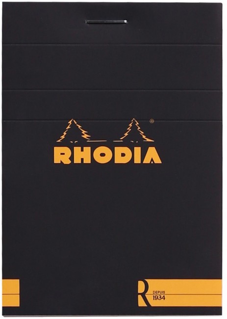Блокнот Rhodia Basics "le R" №11, A7, линейка, 90 г, черный Блокнот Rhodia Basics "le R" №11, A7, линейка, 90 г, черный