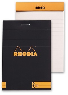 Блокнот Rhodia Basics "le R" №11, A7, линейка, 90 г, черный Блокнот Rhodia Basics "le R" №11, A7, линейка, 90 г, черный