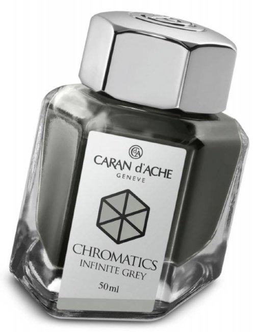 Флакон с чернилами Carandache CHROMATICS Infinite Grey (50мл), серый Флакон с чернилами Carandache CHROMATICS Infinite Grey (50мл), серый