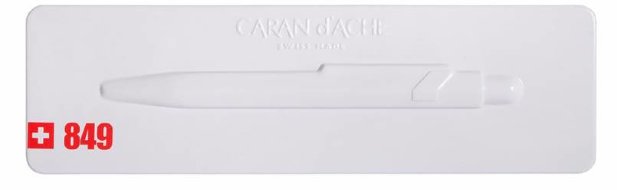 Коробка подарочная Caran d`Ache для ручек, белый металл