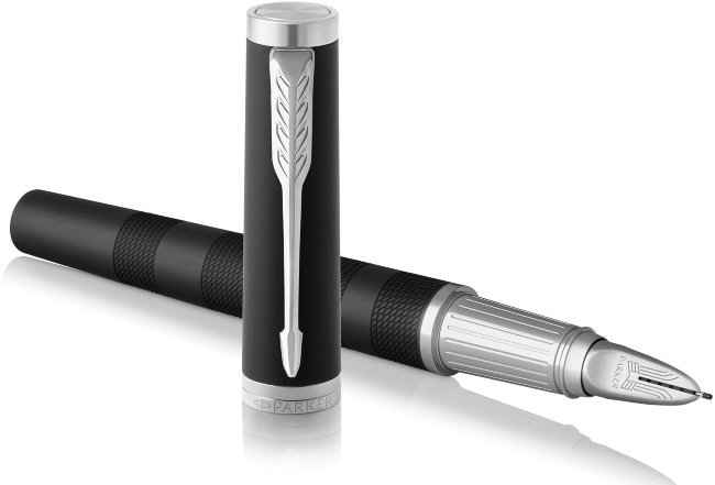 Набор Parker Ingenuity L Black Rubber CT, чехол для ручки, подарочная коробка