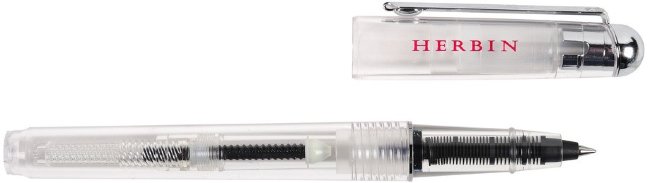 Чернильный роллер Herbin, прозрачный с конвертером, M