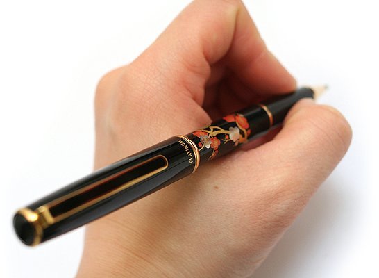 Ручка-роллер Platinum Makie, роспись «Камышовка на сливе»