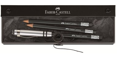 Набор карандашей с колпачком-точилкой Graf von Faber-Castell Perfect Pencil, черный, 3 шт