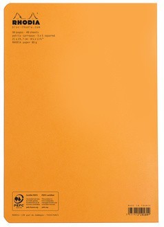 Тетрадь Rhodia Classic, A4, клетка, 80 г, оранжевый Тетрадь Rhodia Classic, A4, клетка, 80 г, оранжевый