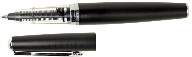 Чернильный мини-роллер Herbin, металл, черный с картриджем, F Чернильный мини-роллер Herbin, металл, черный с картриджем, F