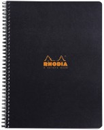 Тетрадь Rhodia 4 Colors Book A4+, на спирали, клетка, с разделителями, 80 г, черный