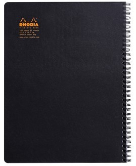 Тетрадь Rhodia 4 Colors Book A4+, на спирали, клетка, с разделителями, 80 г, черный Тетрадь Rhodia 4 Colors Book A4+, на спирали, клетка, с разделителями, 80 г, черный