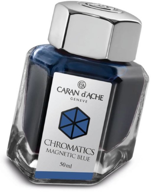 Флакон с чернилами Carandache CHROMATICS Magnetic Blue (50мл), синий Флакон с чернилами Carandache CHROMATICS Magnetic Blue (50мл), синий