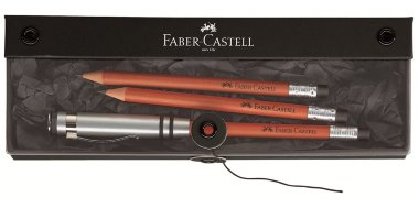 Набор карандашей с колпачком-точилкой Graf von Faber-Castell Perfect Pencil, коричневый, 3 шт