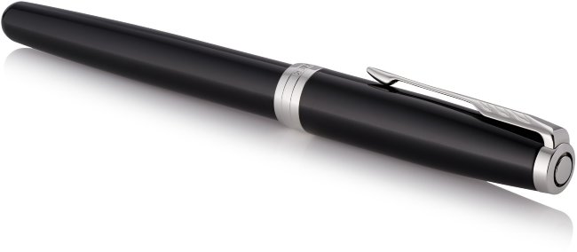 Набор: Перьевая ручка Parker Sonnet LaqBlack CT, чехол для ручки, подарочная коробка 