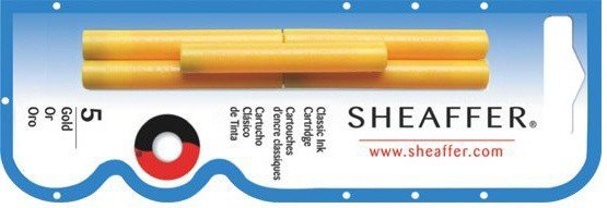 Картриджи с чернилами для перьевых ручек Sheaffer, золотой Картриджи с чернилами для перьевых ручек Sheaffer, золотой