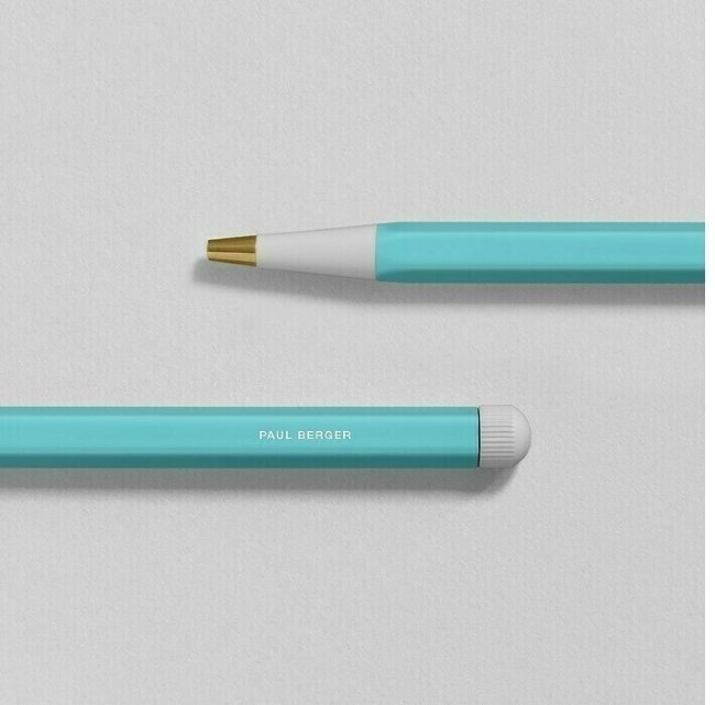 Ручка шариковая Leuchtturm Drehgriffel Nr. 1, бирюзовый, гелевые чернила в комплекте (черный)