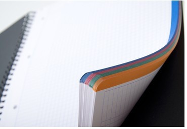 Тетрадь Rhodia 4 Colors Book на спирали, A4+, клетка, с разделителями, 80 г, оранжевый Тетрадь Rhodia 4 Colors Book на спирали, A4+, клетка, с разделителями, 80 г, оранжевый