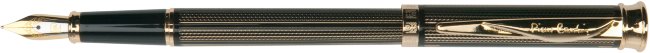 Перьевая ручка Pierre Cardin Tresor гравировка, черный лак, позолота