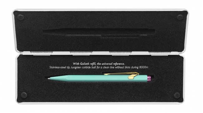 Ручка шариковая Carandache Office 849 Claim your style, бирюзовый матовый, подарочная коробка