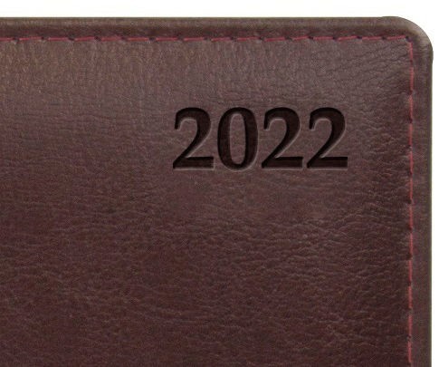 Еженедельник Letts GLOBAL DELUXE A6 натуральная кожа, белые страницы, бургунди