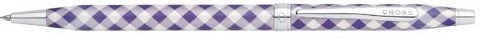 Шариковая ручка Cross Century Classic Colours Gingham, фиолетовый в клетку