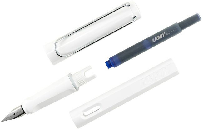 Перьевая ручка Lamy safari, белый Перьевая ручка Lamy safari, белый