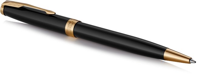 Набор: Шариковая ручка Parker Sonnet LaqBlack GT, чехол для ручки, подарочная коробка  Набор: Шариковая ручка Parker Sonnet LaqBlack GT, чехол для ручки, подарочная коробка