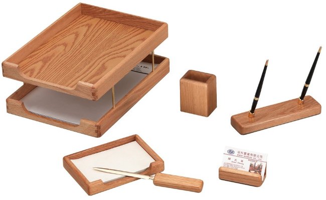 Настольный набор Good Sunrise, 6 предметов, дуб/светлый Настольный набор Good Sunrise, 6 предметов, дуб/светлый