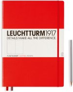Записная книжка Leuchtturm Master A4+ (в точку), 235 стр., твердая обложка, красная