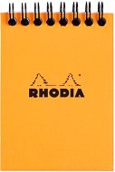 Блокнот Rhodia Classic на спирали, A7, клетка, 80 г, оранжевый