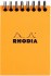 Блокнот Rhodia Classic на спирали, A7, клетка, 80 г, оранжевый